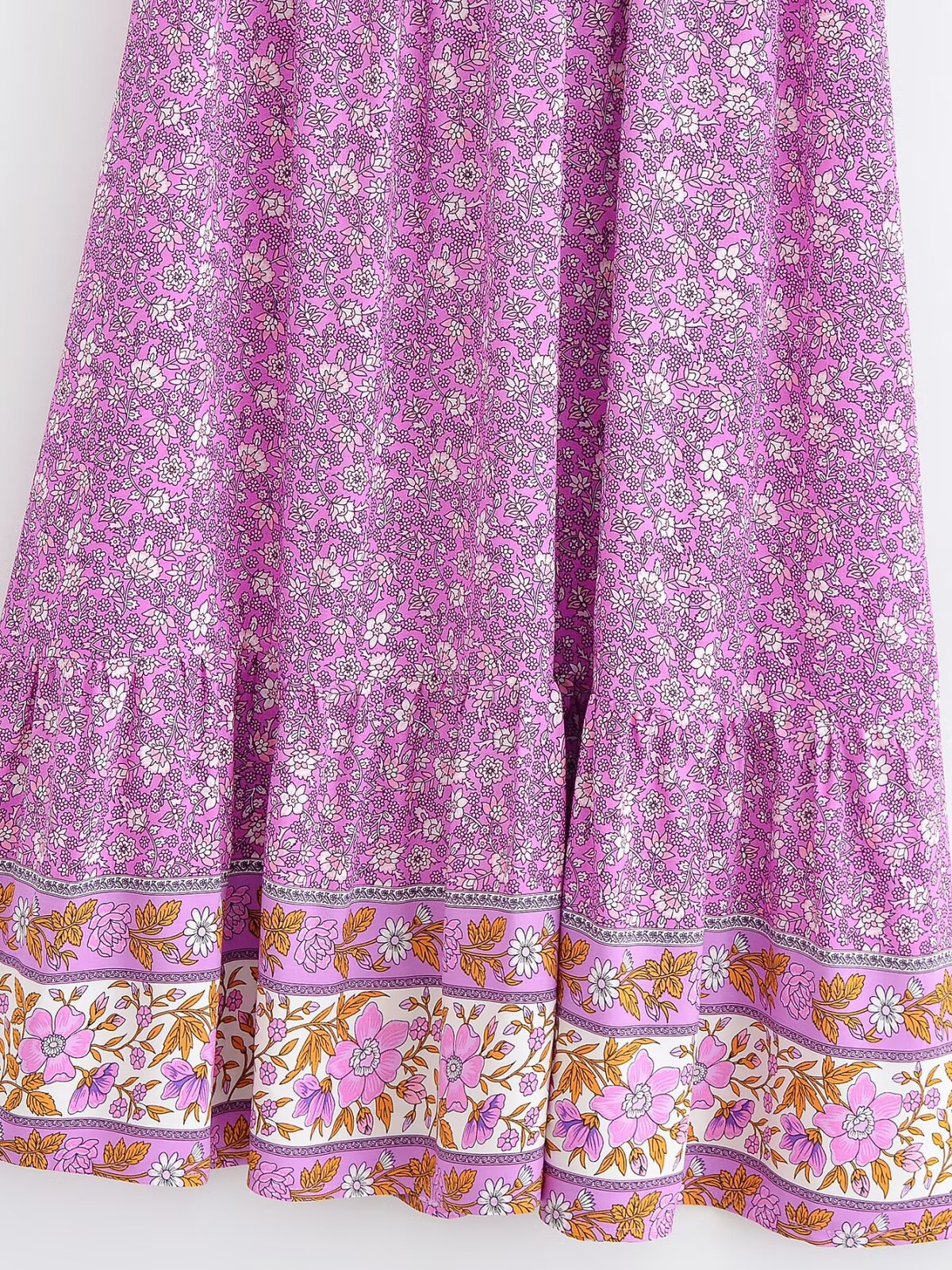 Floral High Waist Midi Skirt in - by Malbusaat