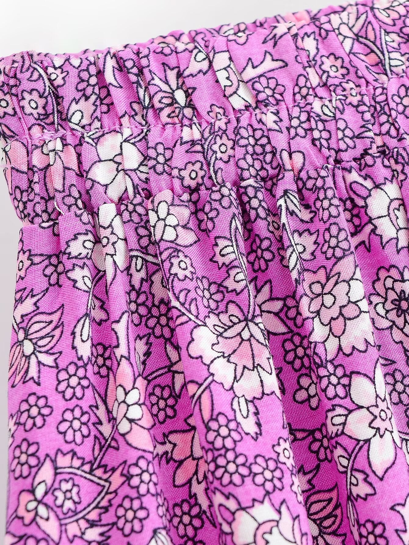 Floral High Waist Midi Skirt in - by Malbusaat
