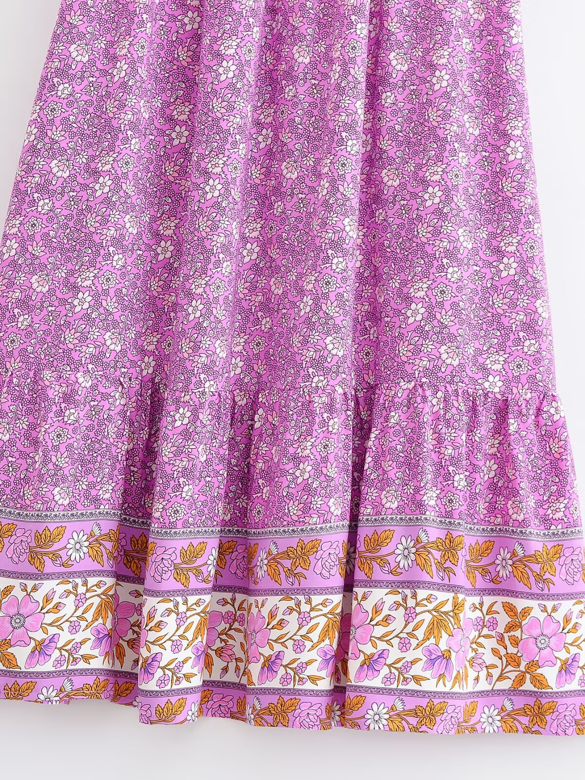 Floral High Waist Midi Skirt in - by Malbusaat