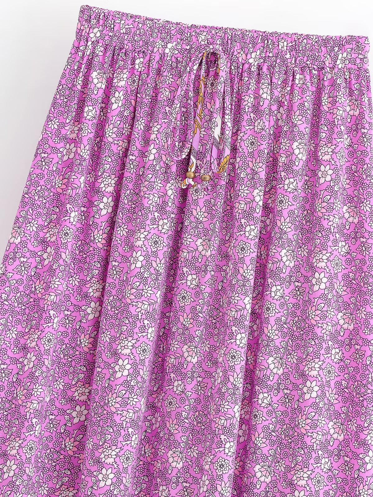 Floral High Waist Midi Skirt in - by Malbusaat