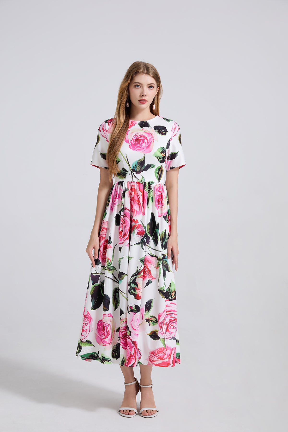 Boho Floral Summer Maxi Dress in - by Malbusaat