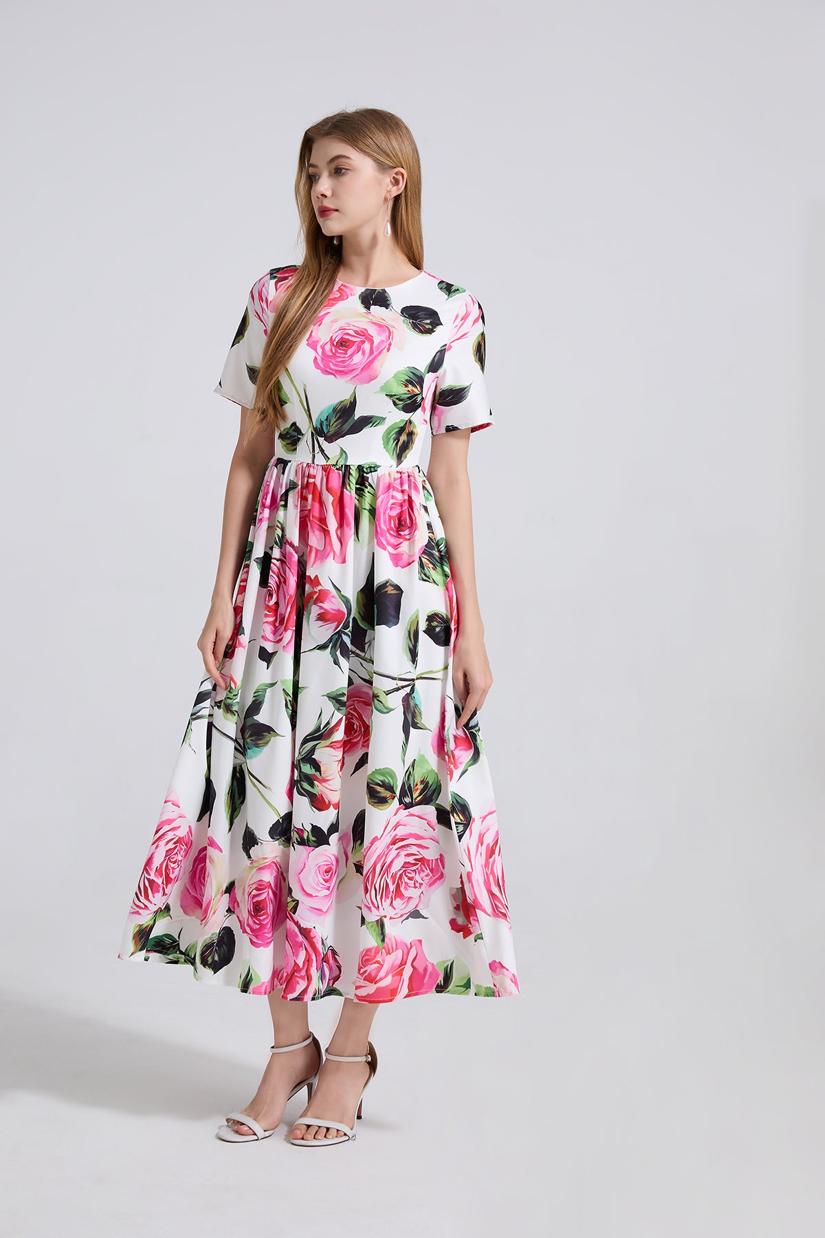 Boho Floral Summer Maxi Dress in - by Malbusaat