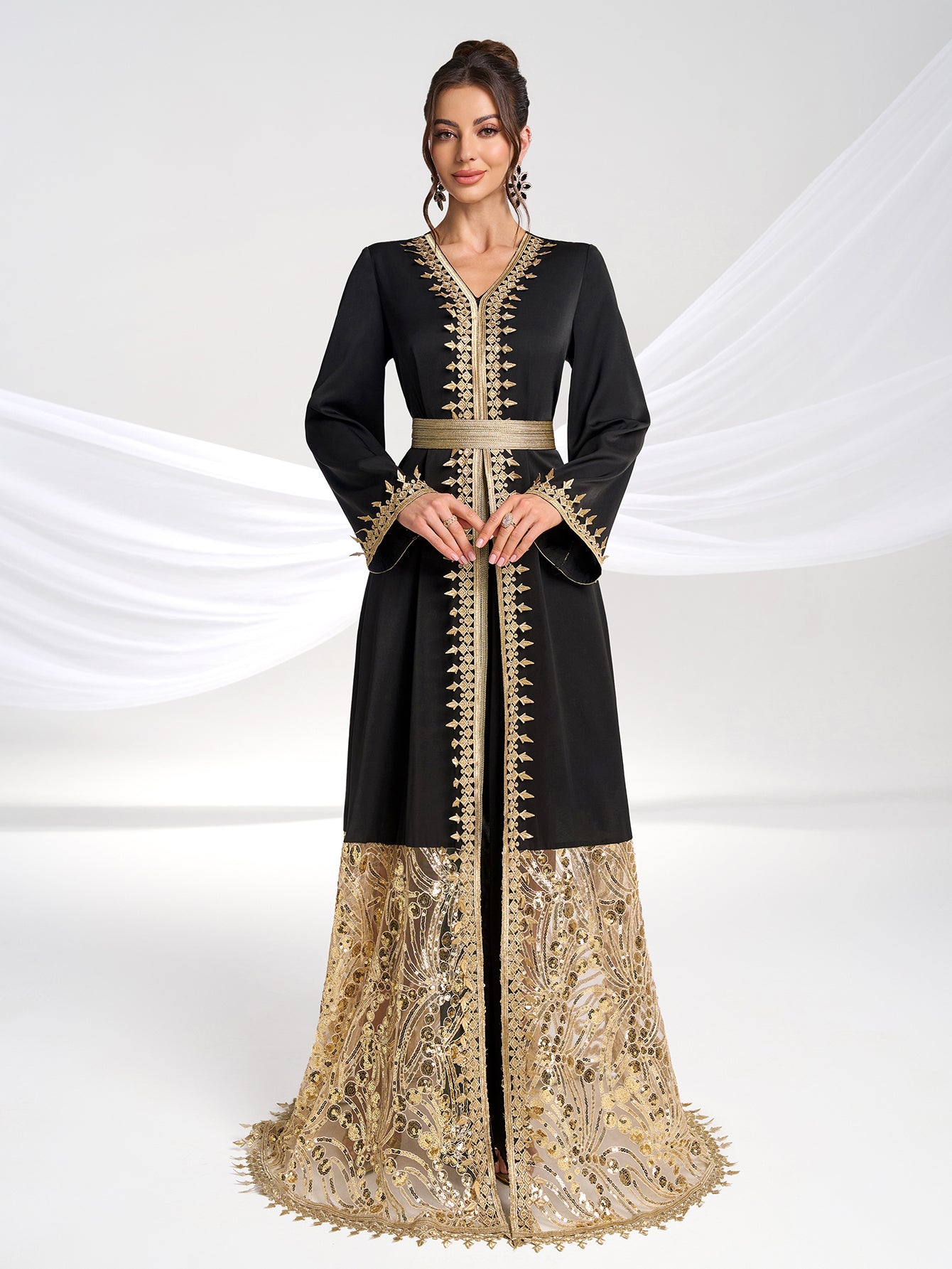 Elegant Maxi Dress in - by Malbusaat