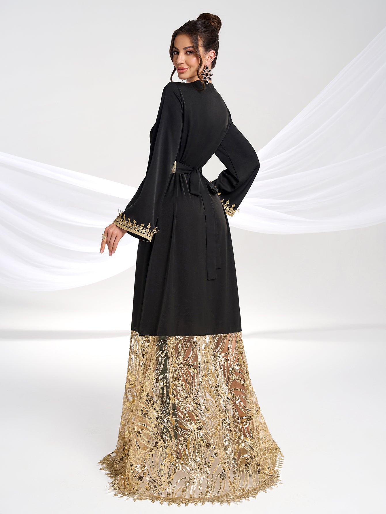 Elegant Maxi Dress in - by Malbusaat