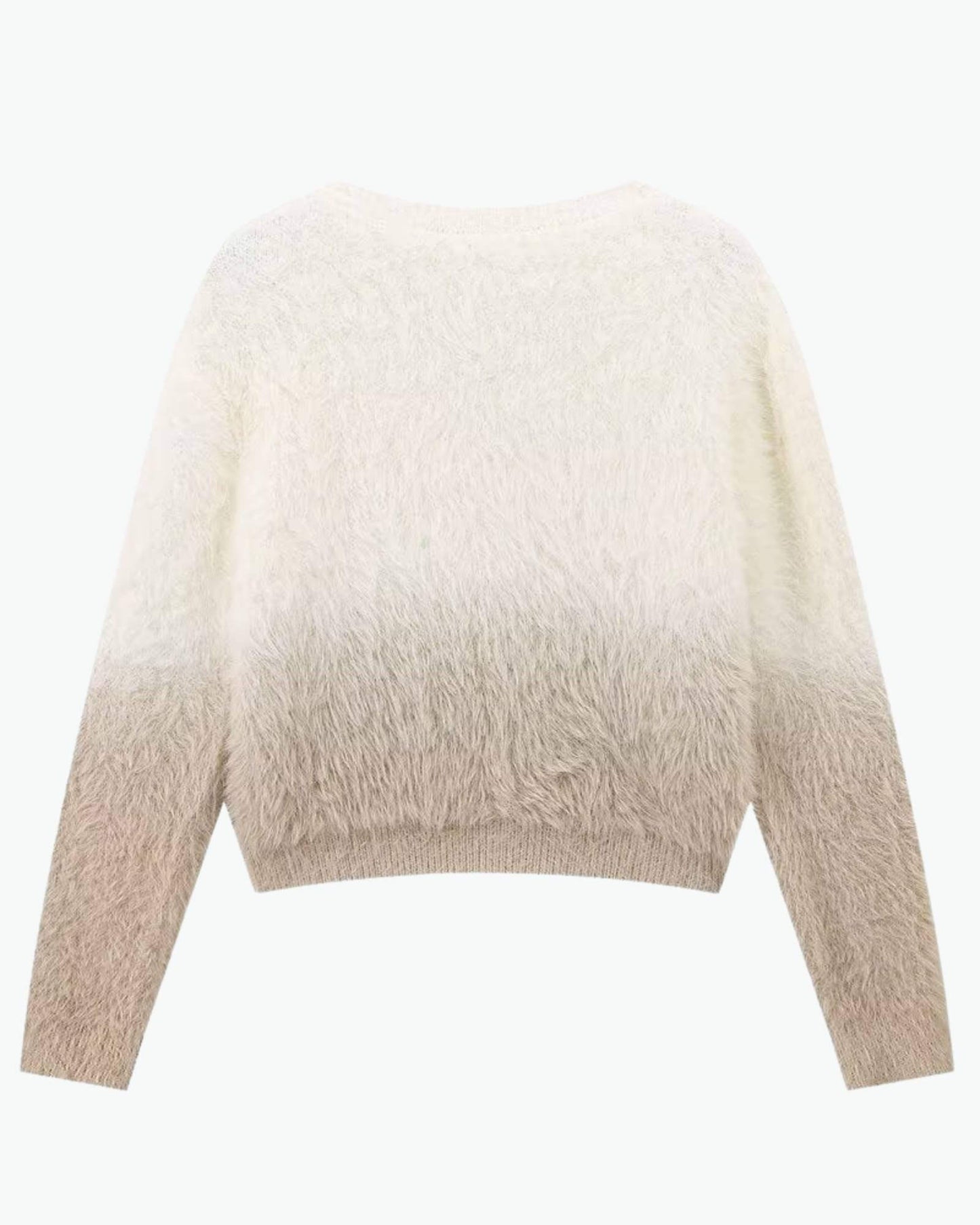Ombre V-Neck Knit Cardigan in - Cardigan by Malbusaat