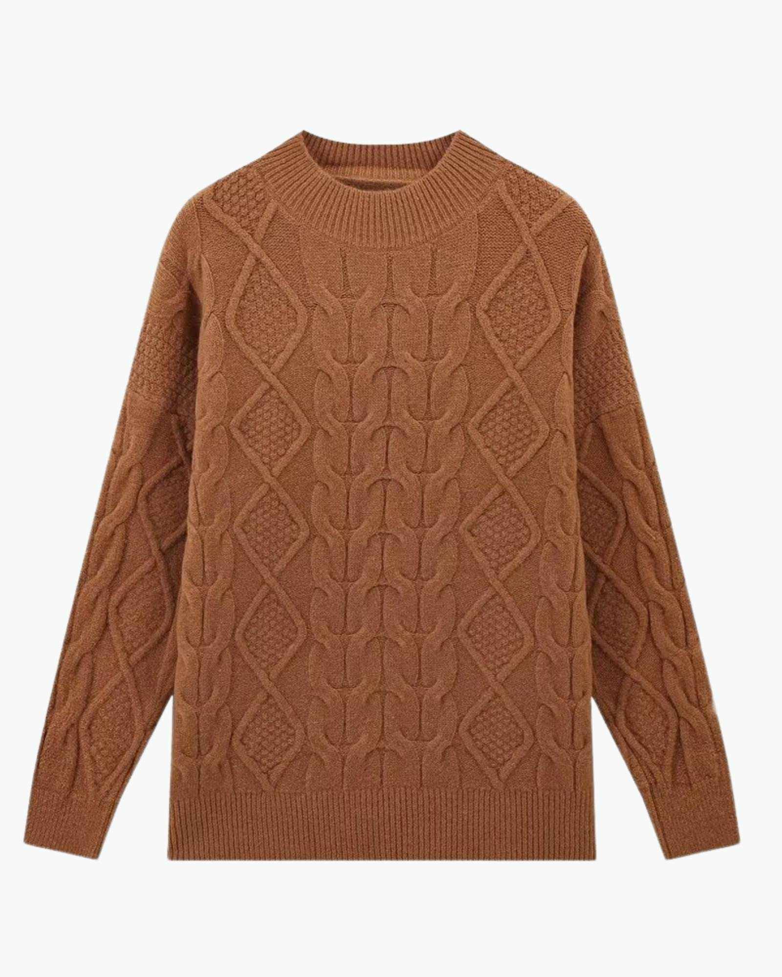 Casual Wheat Pullover Sweater in - Sweater by Malbusaat