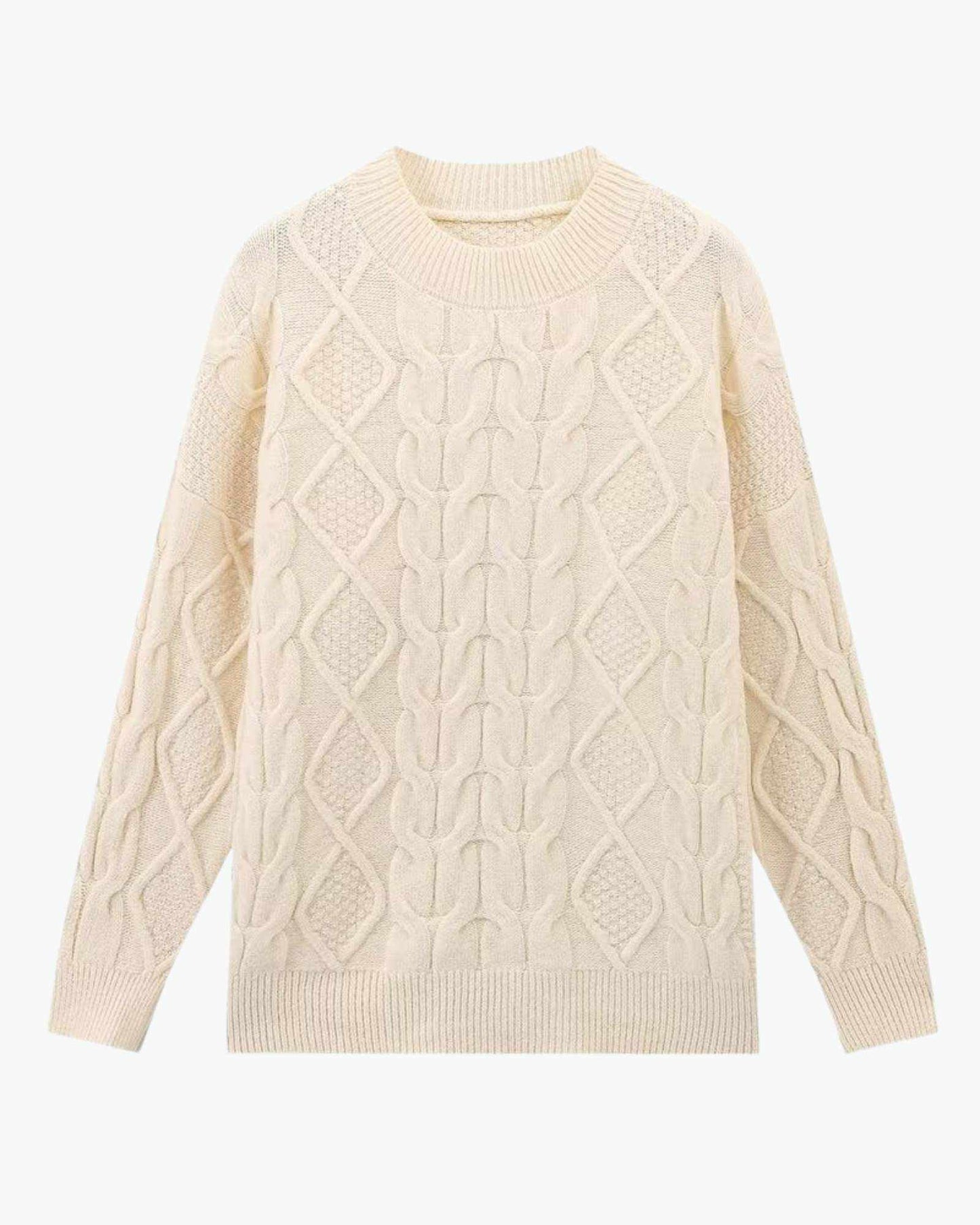 Casual Wheat Pullover Sweater in - Sweater by Malbusaat