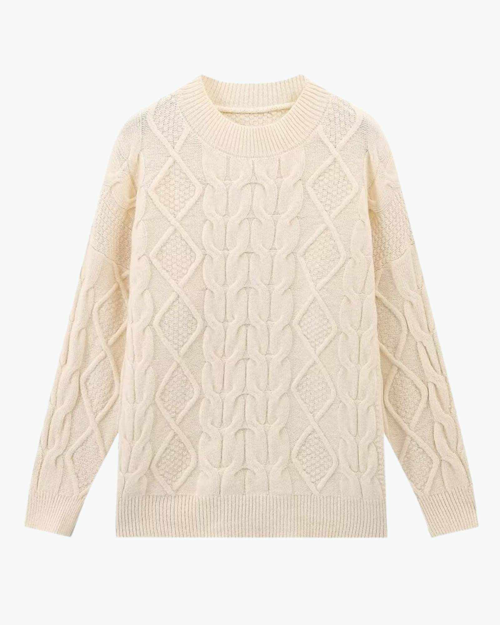 Casual Wheat Pullover Sweater in - Sweater by Malbusaat