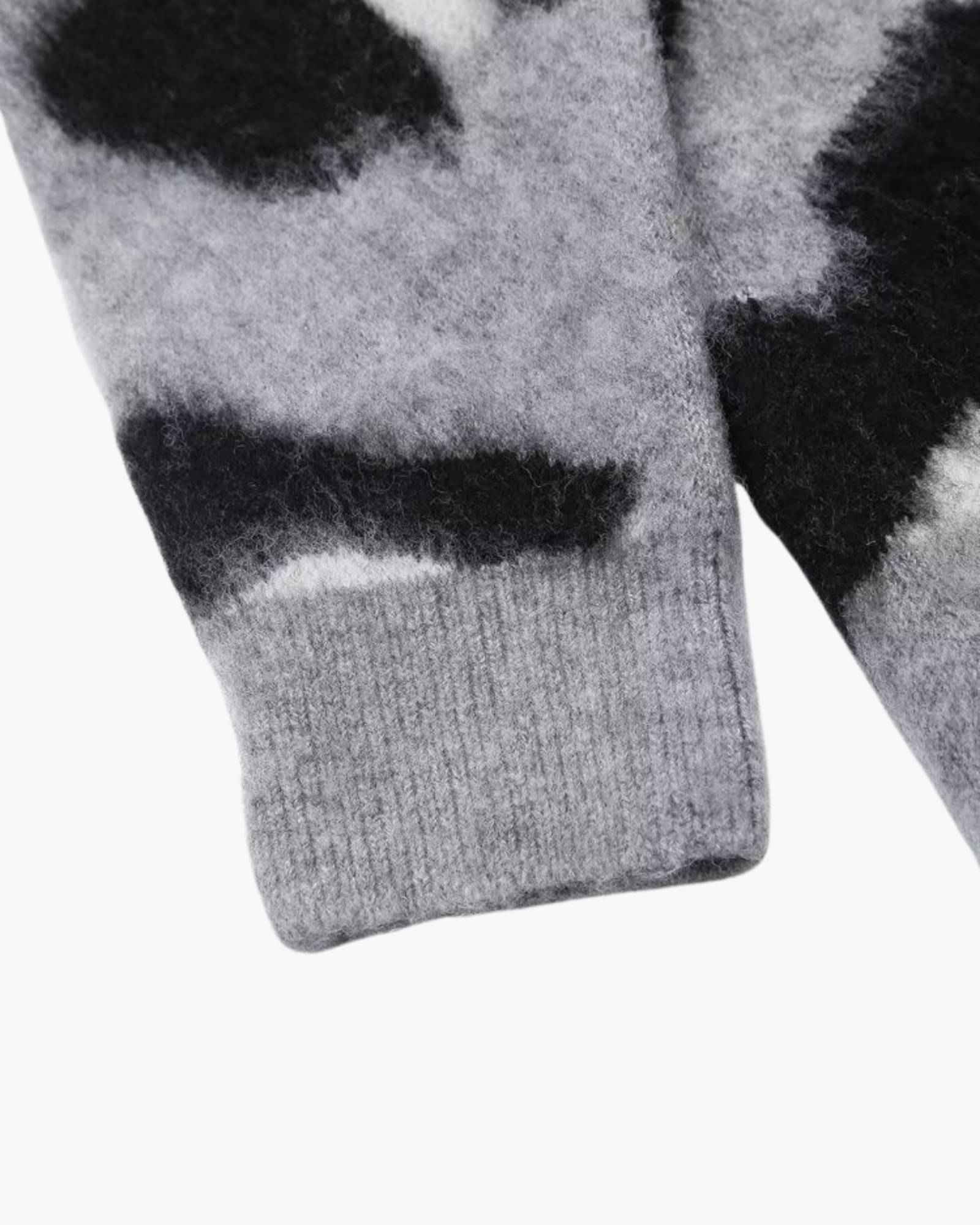 Jacquard Knit Animal Print Pullover in - Sweater by Malbusaat