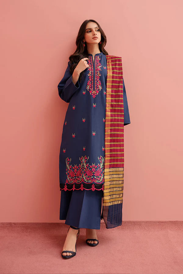 Printed 3 Pc Lawn Suit (Stitched) in - Pakistani Dress by Malbusaat
