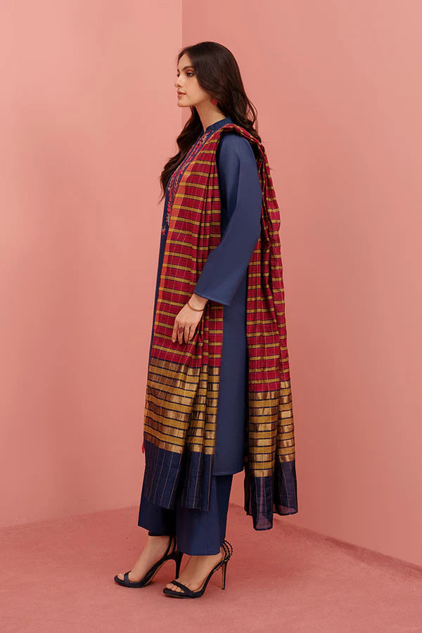 Printed 3 Pc Lawn Suit (Stitched) in - Pakistani Dress by Malbusaat