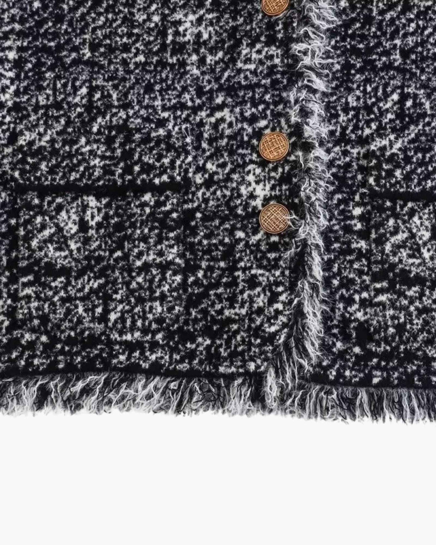 Fringed Mink-Like Knitted Coat in - Sweatshirt by Malbusaat