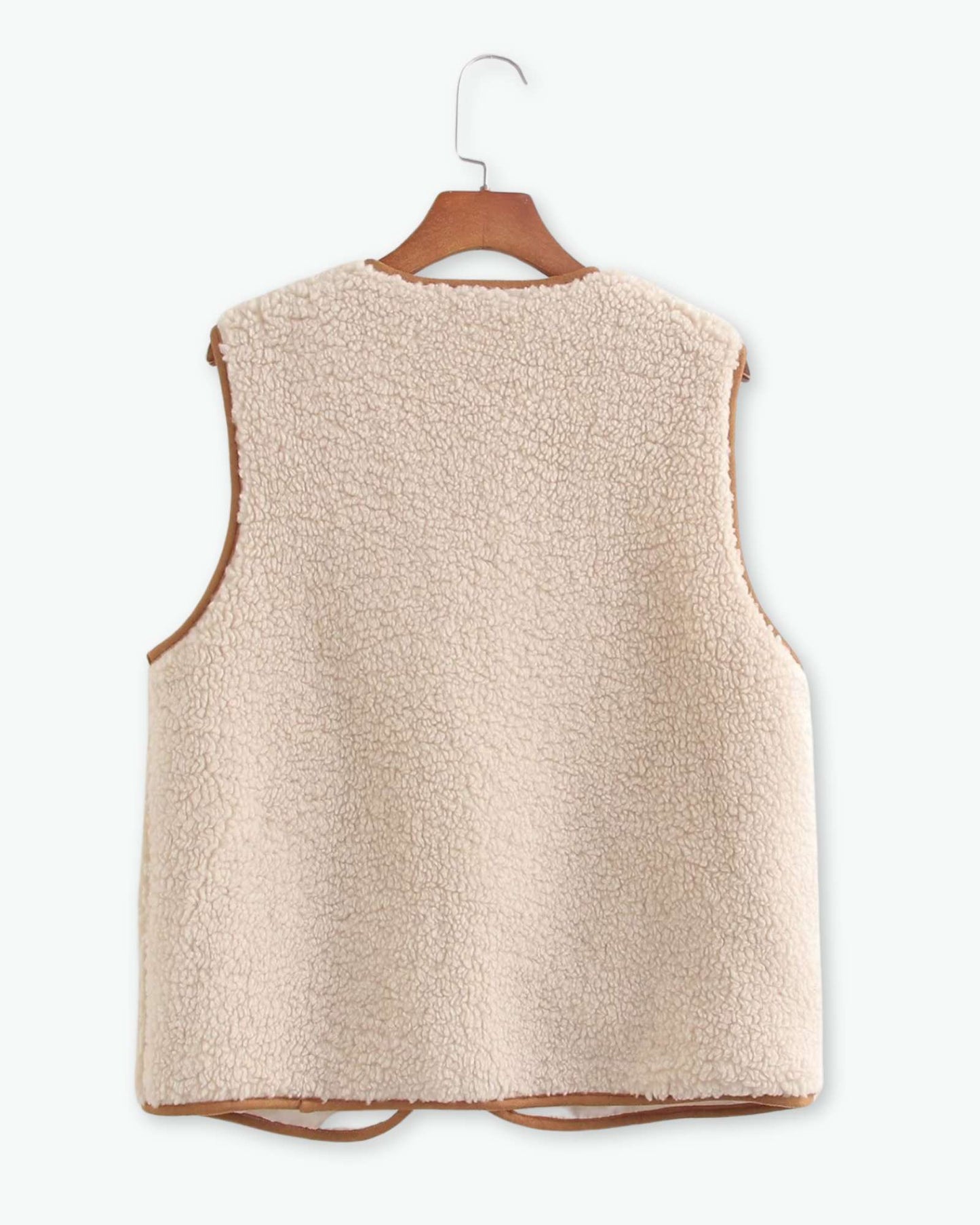 Fleece Lace-Up Vest Cardigan in - Cardigan by Malbusaat