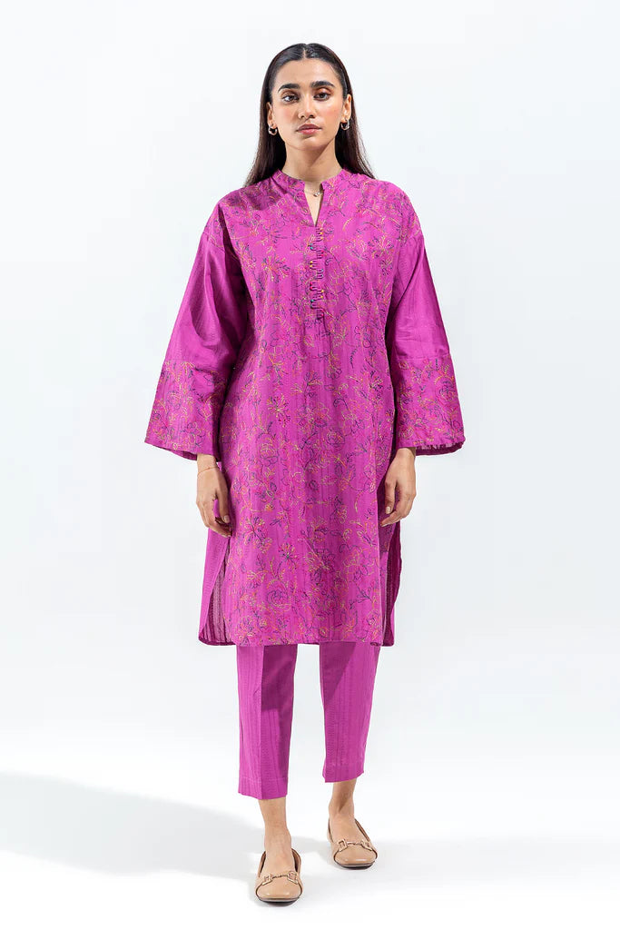 Casual 2 Piece Embroidered Lawn Suit (Pret) in - by Malbusaat