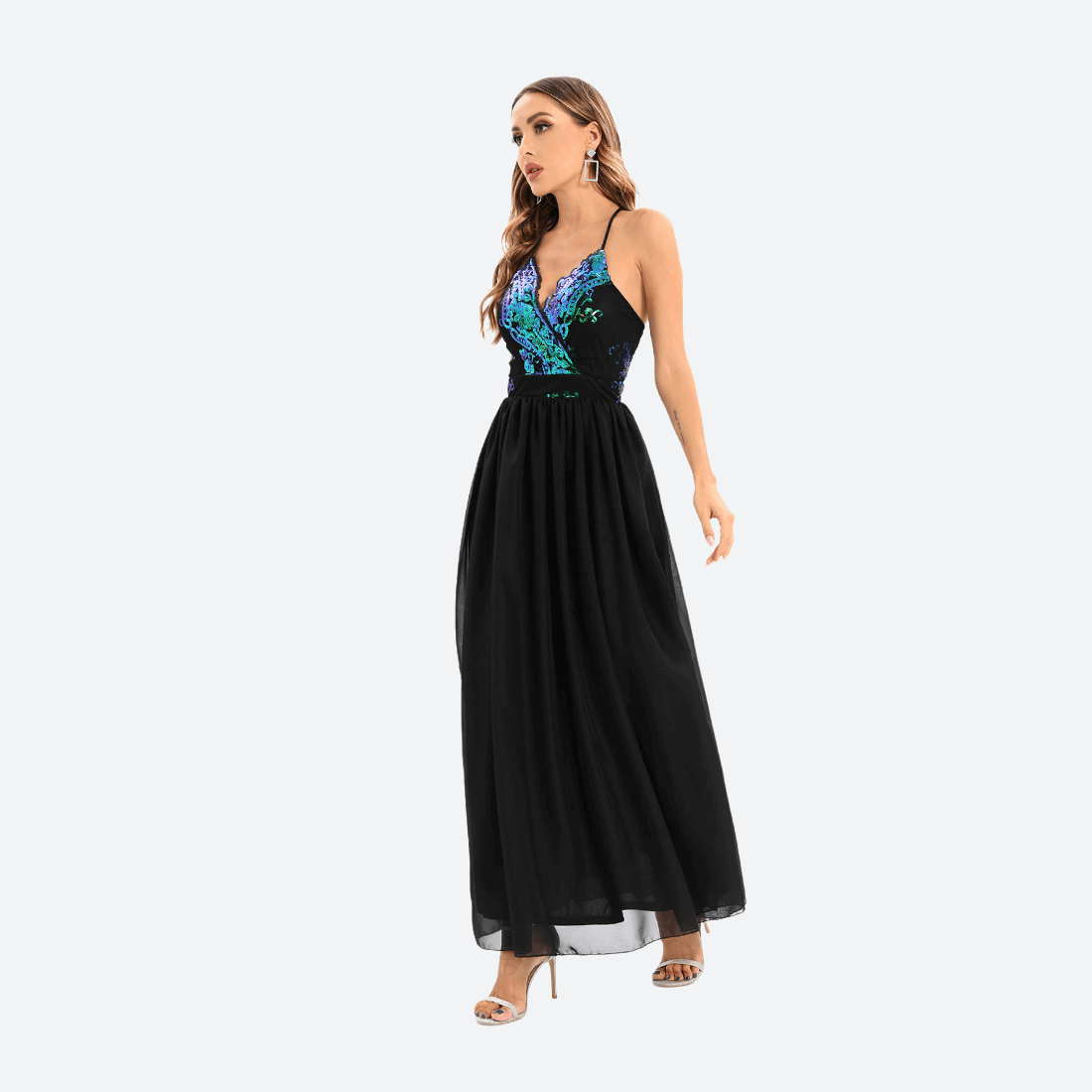 Backless Spaghetti Straps Cami Dress in - by Malbusaat