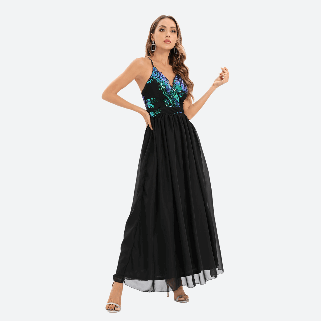 Backless Spaghetti Straps Cami Dress in - by Malbusaat