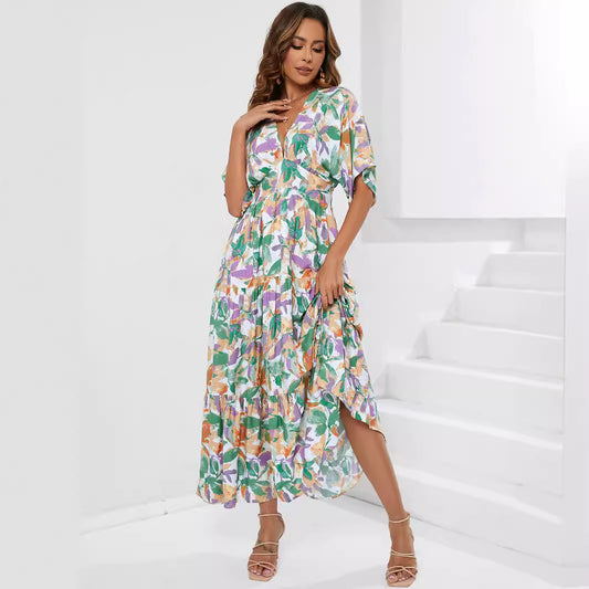 Bohemian Batwing Sleeve Summer Maxi in - by Malbusaat