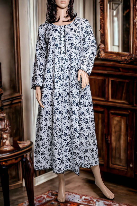 COTTON BLACK FLORAL MAXI in - Maxi Dress by Malbusaat