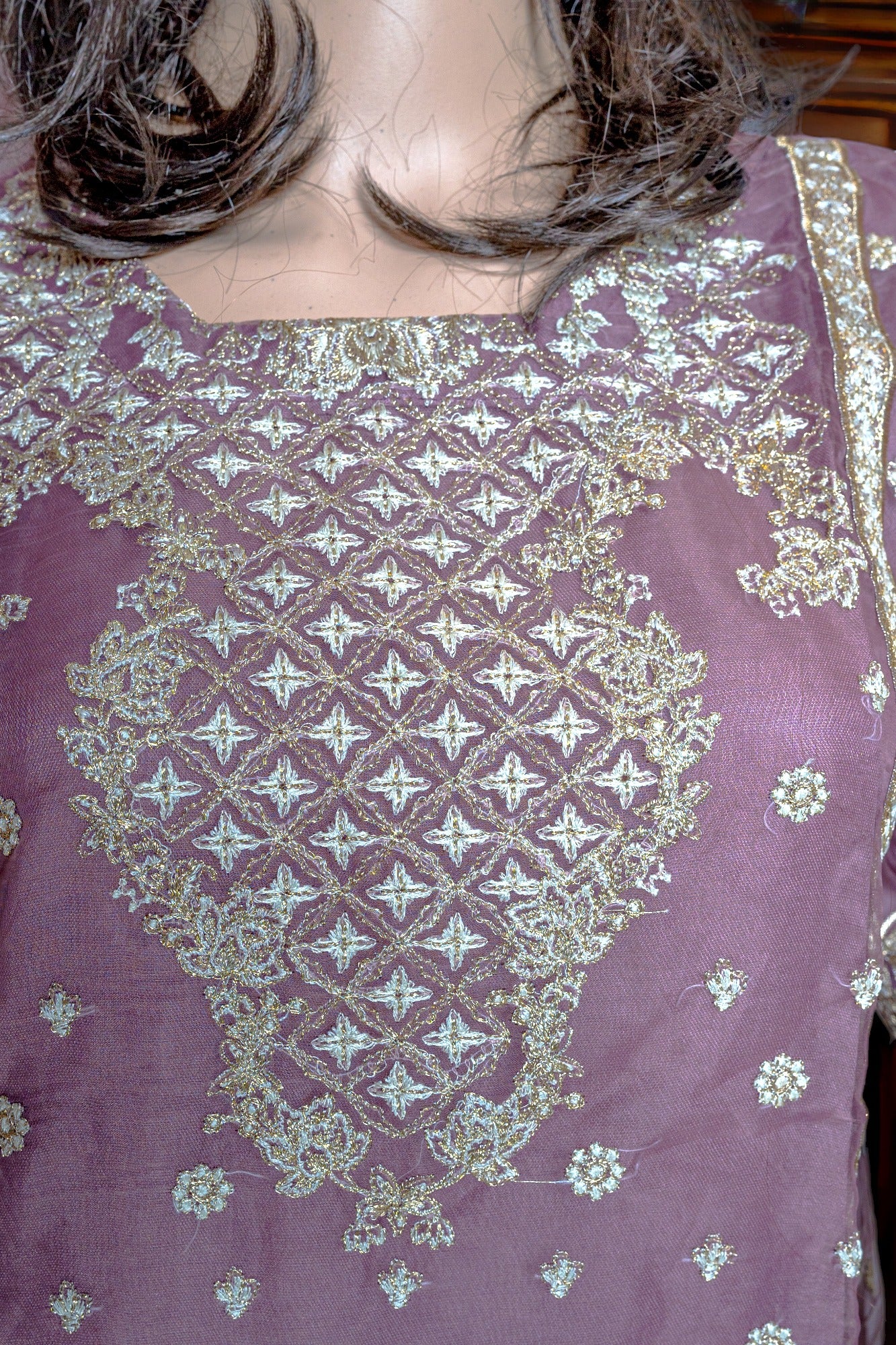 EMBROIDERED ORGANZA FORMAL DRESS in - Pakistani Dress by Malbusaat