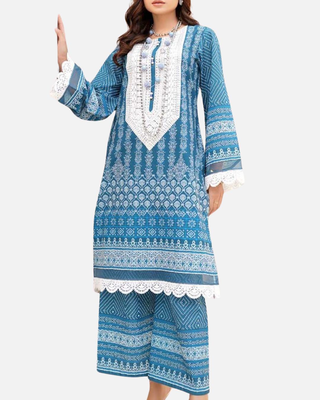 Elegant Khaddar 2 Piece Suit in - by Malbusaat