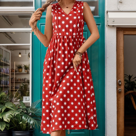 Elegant Sleeveless A Line Dress Maxi in - by Malbusaat