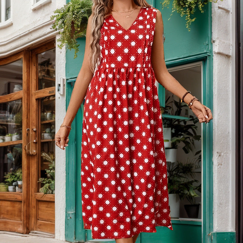 Elegant Sleeveless A Line Dress Maxi in - by Malbusaat