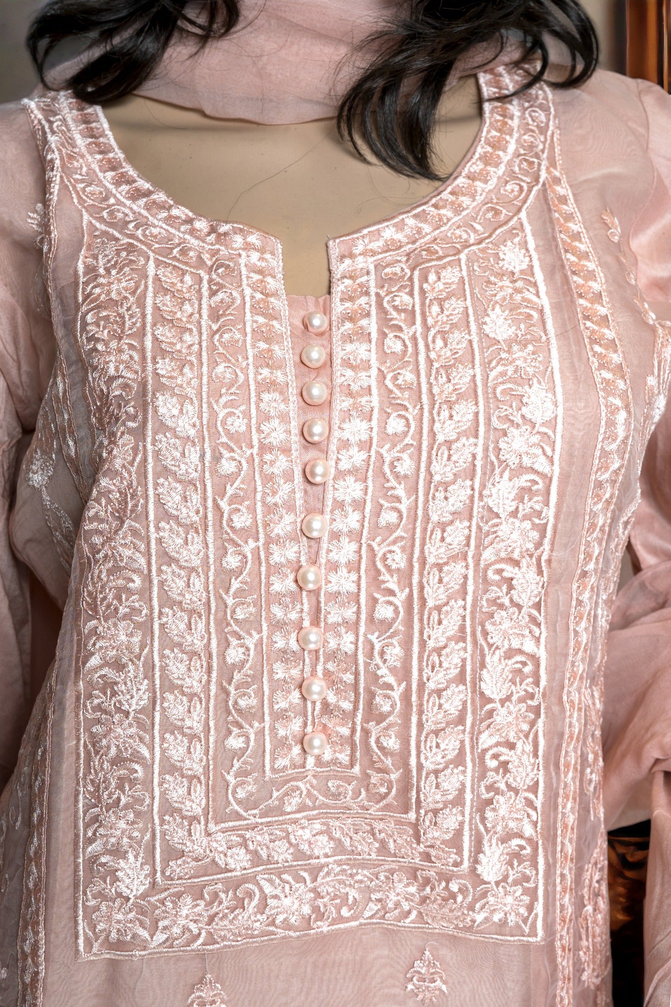 SEMI-FORMAL EMBROIDERED LINEN DRESS Pakistani Pakistani Dresses malbusaat.co.uk