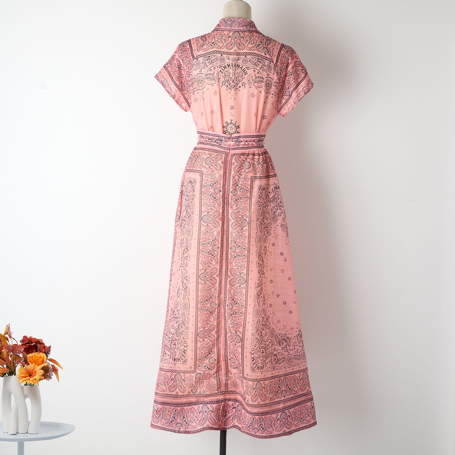 High-End Paisley Printed Two-Piece Set A Line Skirt in - by Malbusaat