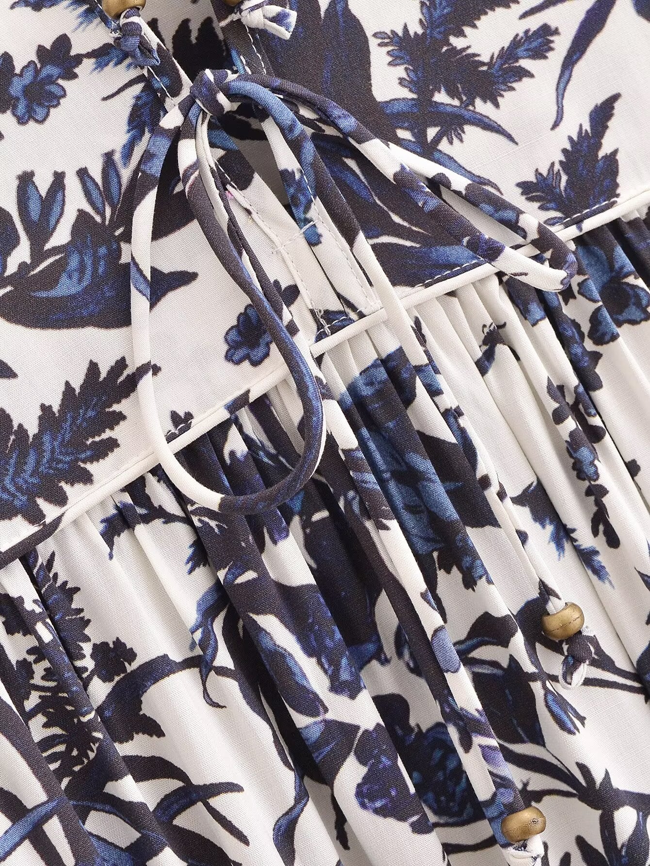 Rayon Printed Bohemian Dress in - by Malbusaat