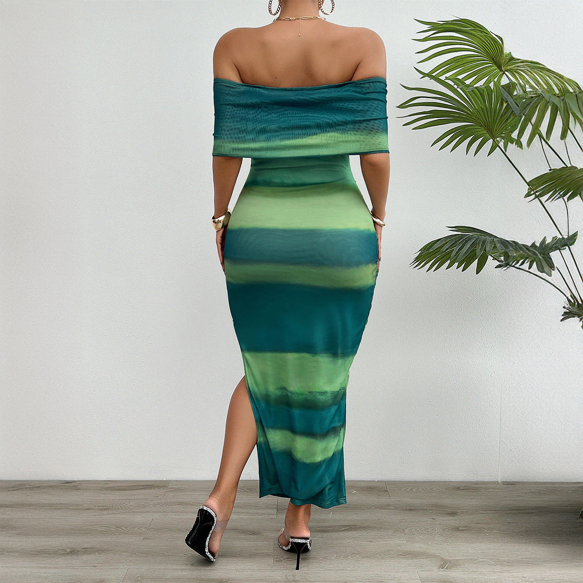 Color Block Maxi in - by Malbusaat