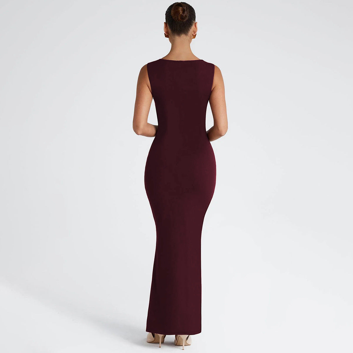 Square Neck Sleeveless Bodycon Maxi