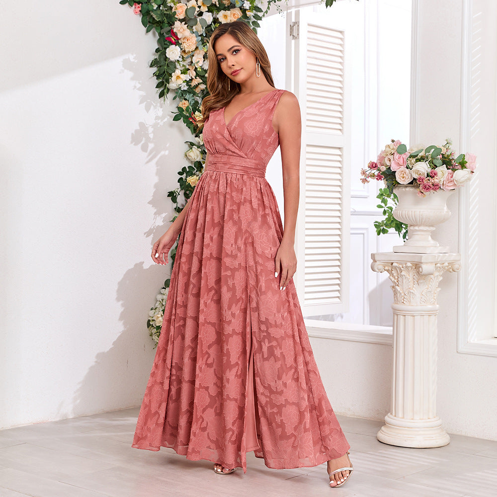 Printed Chiffon Evening Dress in - by Malbusaat