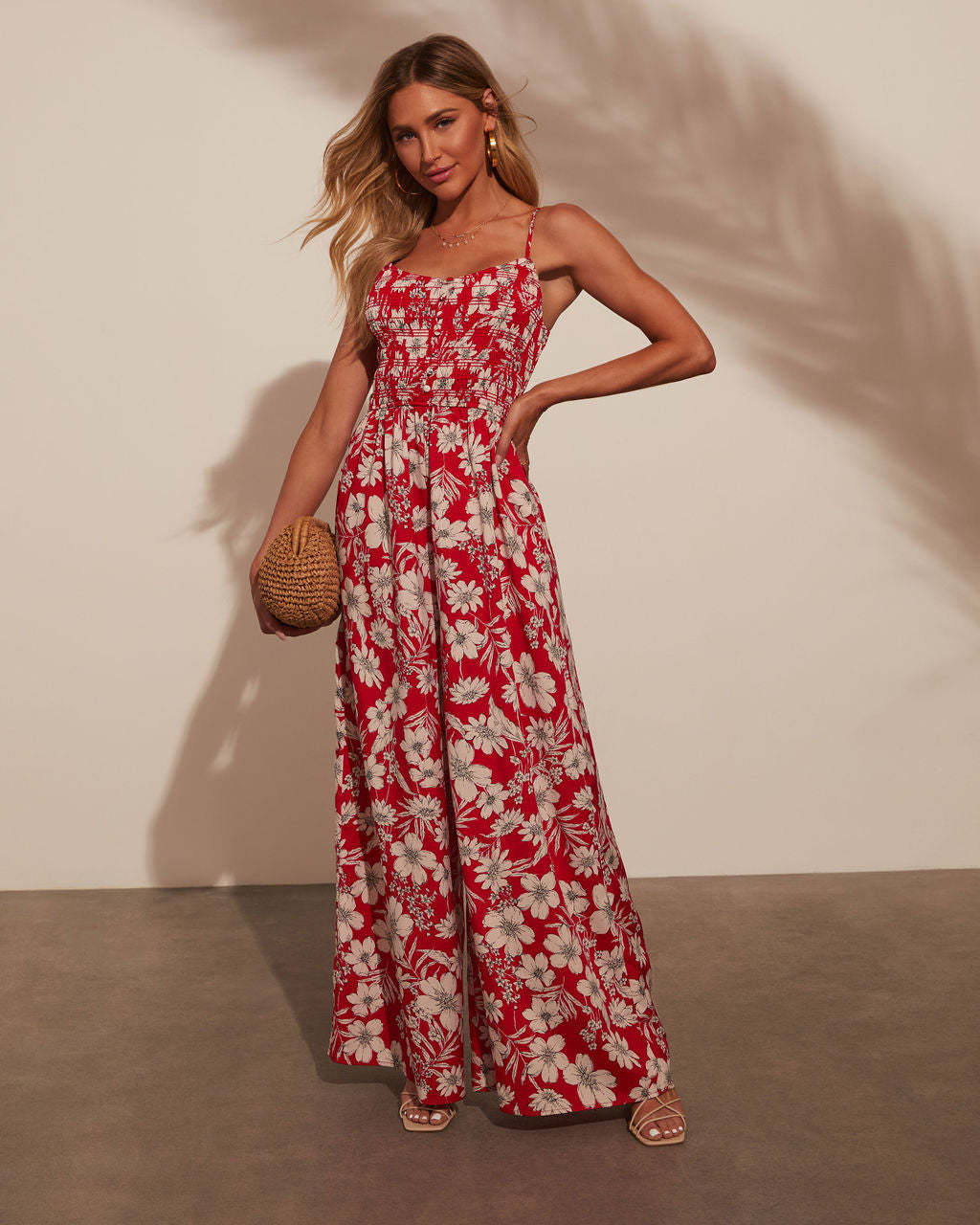 Floral Print Strap Jumpsuit in - Jumpsuits by Malbusaat