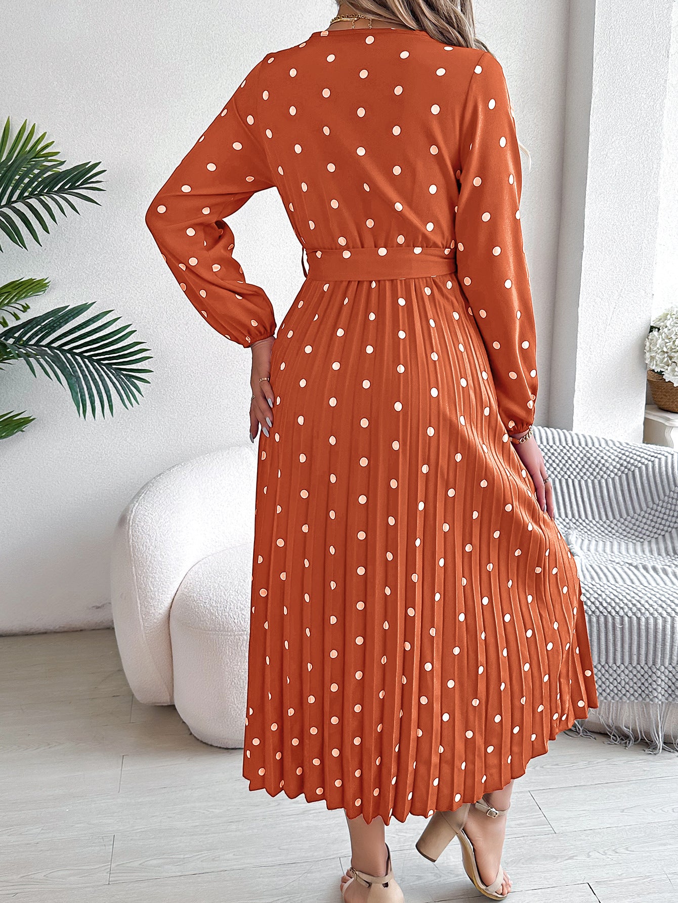 Polka Dot Maxi Dress in - by Malbusaat
