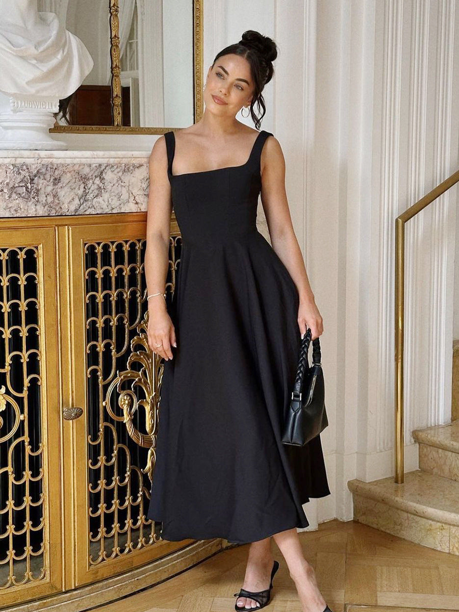 Square Neck Slim Fit Sleeveless Maxi