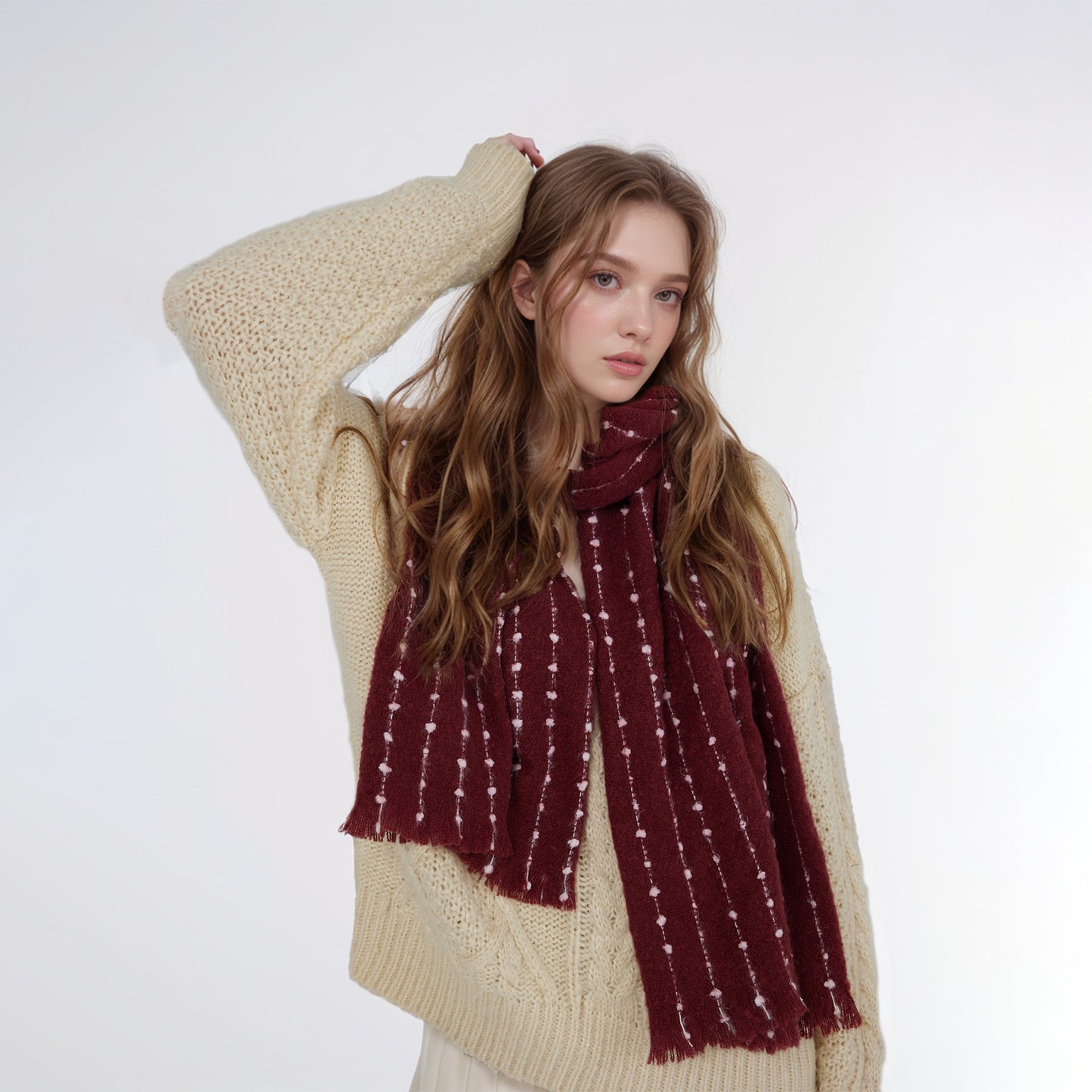 Warm Polka Dot Scarf in - by Malbusaat