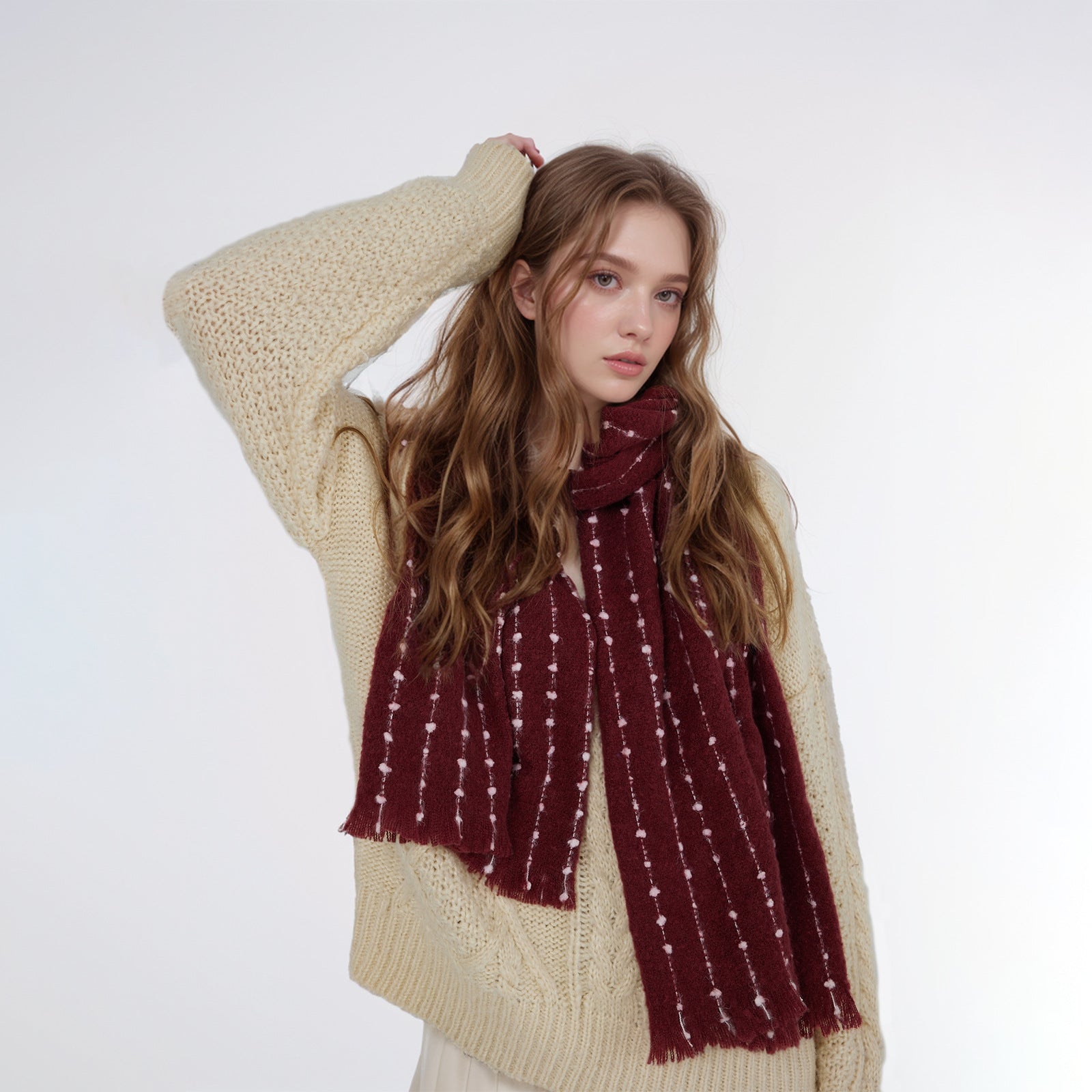 Warm Polka Dot Scarf in - by Malbusaat