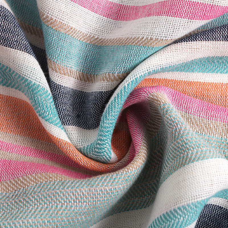 Rainbow Striped Spaghetti Strap Dress in - by Malbusaat
