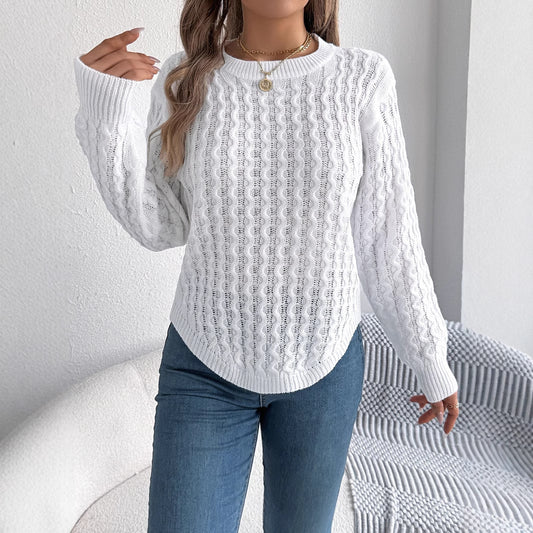 Twist Lantern Sleeve Asymmetric Sweater in - Sweater by Malbusaat