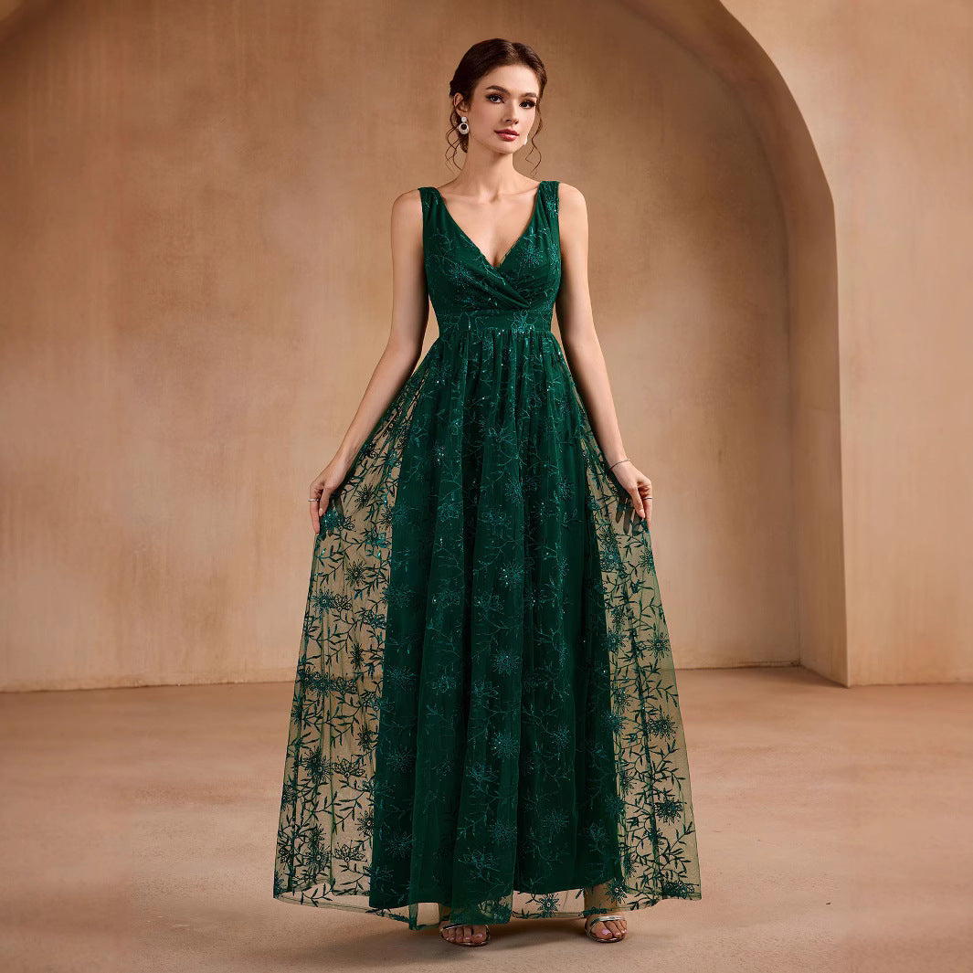 Elegant Embroidered Evening Dress in - by Malbusaat