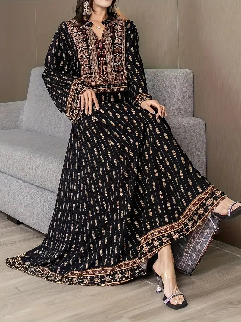 Plus Size All Over Floral Maxi in - by Malbusaat