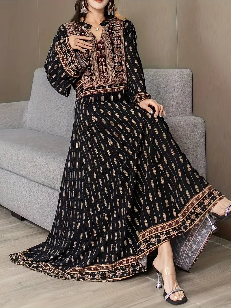 Plus Size All Over Floral Maxi in - by Malbusaat