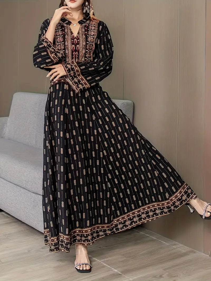 Plus Size All Over Floral Maxi in - by Malbusaat