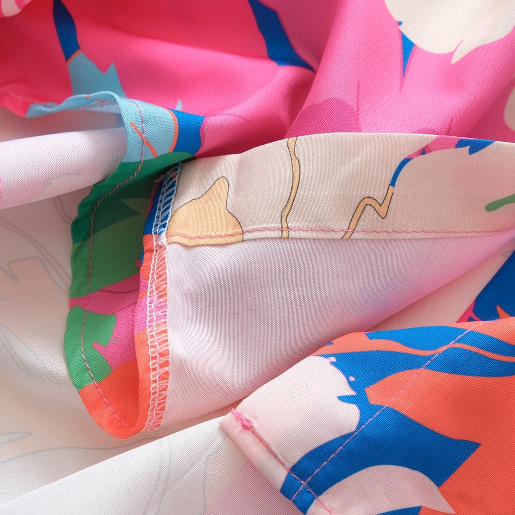 Printed Collared Long Sleeve Shirt in - by Malbusaat
