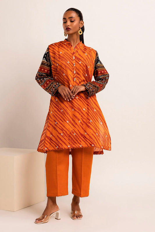 Printed Lawn Fabrics 2 Piece Top Bottoms in - by Malbusaat