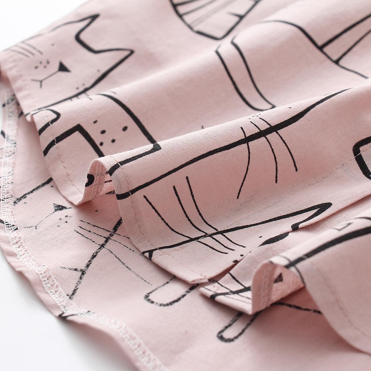 Retro Cat Pattern Long Sleeve Casual Shirt in - by Malbusaat