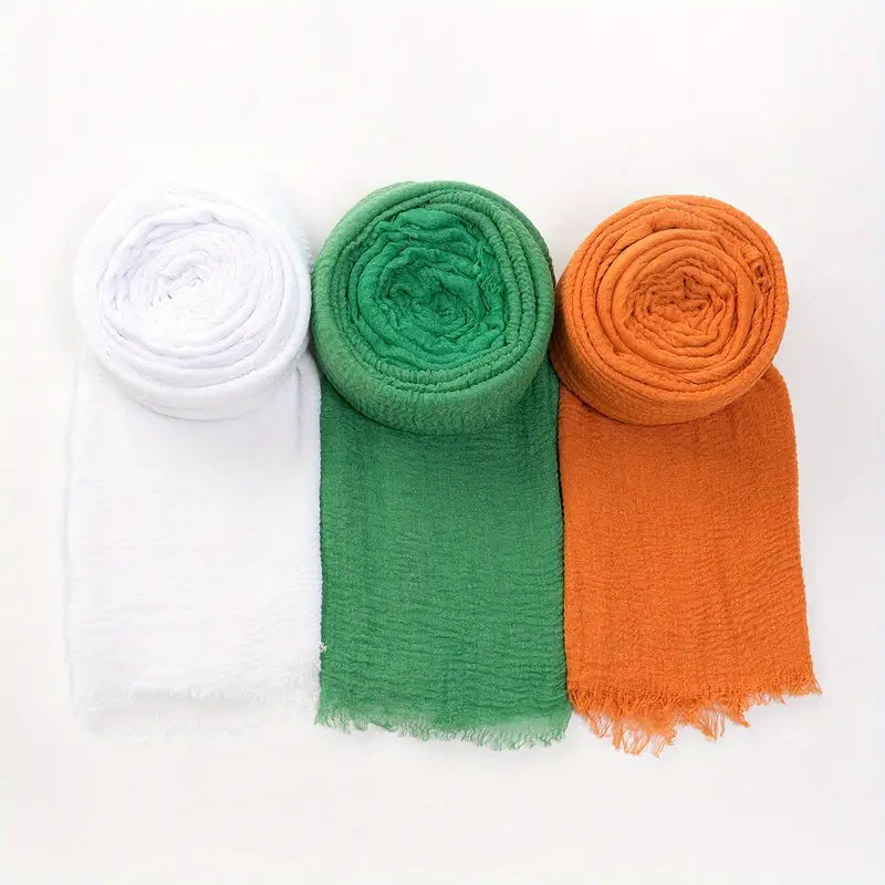 Simple Pressed Wrinkle Scarves Set in Style 17 - Scarves by Malbusaat