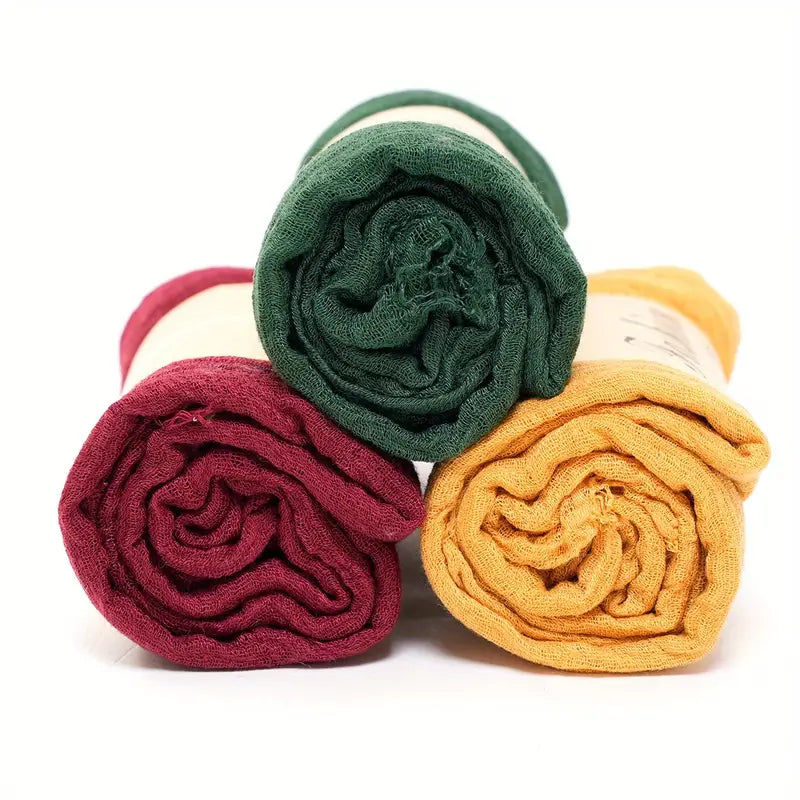 Simple Pressed Wrinkle Scarves Set in Style 10 - Scarves by Malbusaat