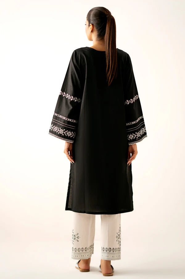 Stitched 2 Piece Embroidered Cambric Suit in - Pakistani Dress by Malbusaat