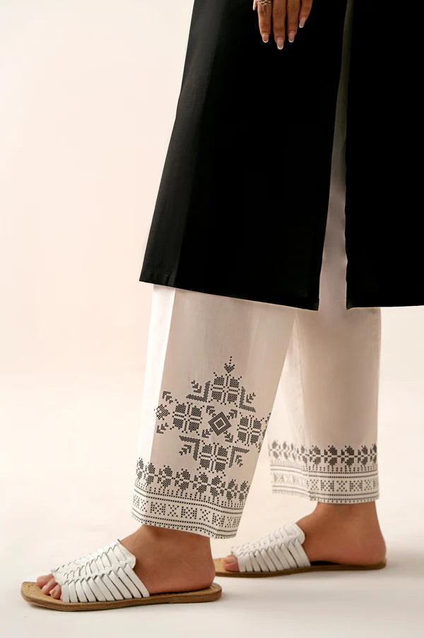 Stitched 2 Piece Embroidered Cambric Suit in - Pakistani Dress by Malbusaat